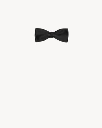 Saint Laurent Bow Tie In Silk Satin