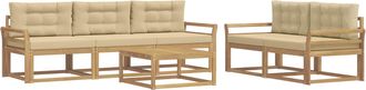 vidaXL Conjunto De Sof&aacute;s De Exterior 6 Uds. Y Beige Vidaxl