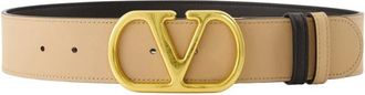 Valentino Garavani VLogo Signature Reversible Riem 40 mm - Dames - Riemen - Beige - 70 CM - Leer - Accessoires