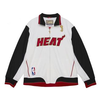 Mitchell & Ness x NBA Miami Heat 2012 Champions Jacket White Black AFZJ4937-MHE12PPPWHIT