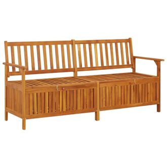 vidaXL Banco De Almacenaje Madera Maciza De Acacia 170 Cm Vidaxl