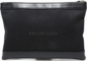 Balenciaga Black Canvas Clutch Bag (Pre-Owned)