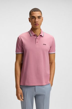 Boss Green by Hugo Boss Poloshirt BOSS GREEN Paddy, Herren, Gr. XXL, rosa (open pink696), Jersey, Obermaterial: 100% Baumwolle, regular fit, hoch geschlossener Ausschnitt, en