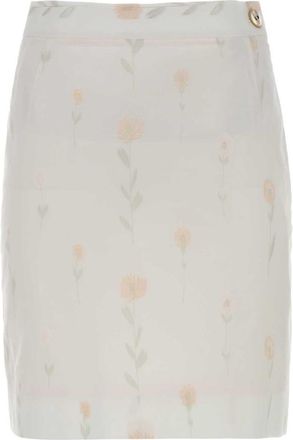 Vivienne Westwood White Floral Mini Skirt