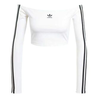 adidas (WMNS) adidas Adicolor Off Shoulder Long Sleeve Long-Sleeve Top Asia Sizing White JD0275