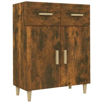 Berkfield Home Sideboard Smoked Oak 69.5x34x90 cm Engineered Wood in Brown