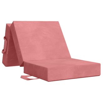 vidaXL Sof&aacute; Cama Plegable 90 X 63 X 45 Cm Rosa Vidaxl