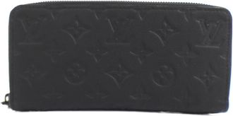 Louis Vuitton Black Leather Long Bill Wallet (Tri-Fold) (Pre-Owned)
