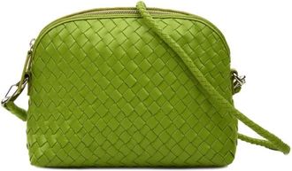 Dragon Diffusion Groene leren schoudertas - Dames - Schoudertassen - Groen - ONE Size - Tassen