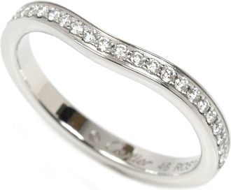 Cartier Platinum Platinum 950 Band Ring (Pre-Owned)