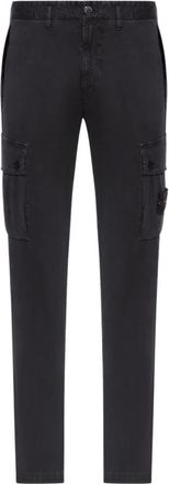 Stone Island Slim-fit Cargo Broek - Heren - Broeken - Zwart - Maat: W32 Katoen