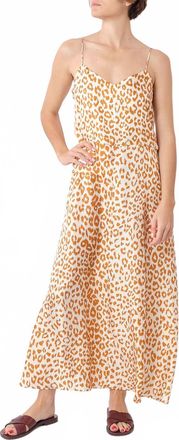 LA PRESTIC OUISTON Petula Dress In Panthere Rose Ecru