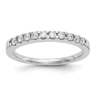Diamond2Deal 14k White Gold Lab Grown Diamond Wedding Band Ring 0.3Ct Clarity- VS Color- G-H