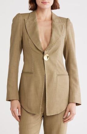 Cult Gaia Wanye One-Button Blazer in Tea at Nordstrom Rack, Size 0