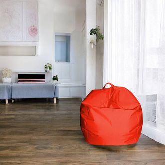 Talamo Italia Dmora Puf Elegante, Color Naranja, Medidas 65 X 50 X 65 Cm, Con Embalaje Reforzado