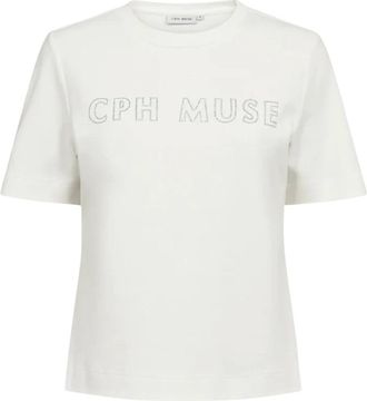 Copenhagen Muse Muse Tee - Dames - T-shirts - Wit - L - Katoen - Tops
