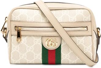 Gucci 2016-2025 Mini GG Supreme Web Ophidia crossbody bag - Brown