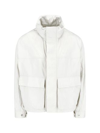 Christophe Lemaire Gray Short Ventile Cotton Parka Jacket