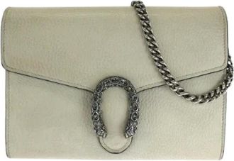 Gucci Pre-owned Mini Bags, female, White, Size: ONE SIZE Pre-owned Leather Mini Bag
