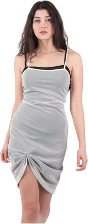 J.W.Anderson Korte Damesjurk met Laagdetail - Dames - Korte kleedjes - Wit - 2XS - Polyester - Kleedjes