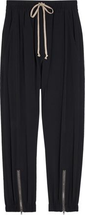 Rick Owens Tectual Tapered-leg Crepe Trousers - Black - 42 (UK10 / S)