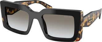 Prada PR D01SF Asian Fit 0CD80L Womens Sunglasses Black Size 53