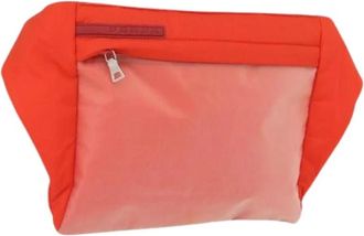 Prada Pre-owned Clutches, female, Orange, Size: ONE SIZE Pre-owned Nylon Body Bag