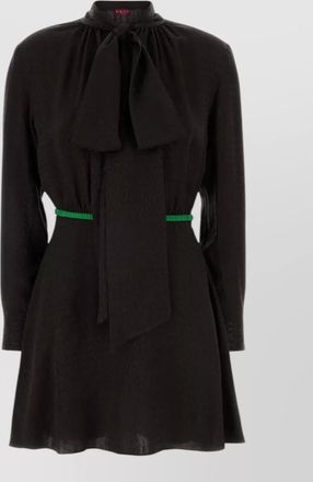 Gucci jacquard dress belted waist long sleeves