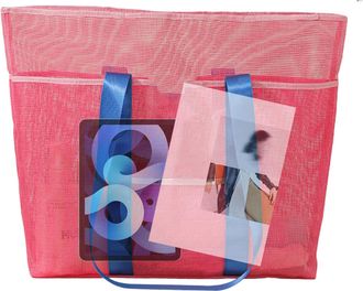 Generic Mesh Beach Bag | Swimsuit Organizer Pouch,Pool Tote Bag | for Beachgoers Family Travel Gym Swim Class Yacht College Students Picnic ummer Vacation Boa