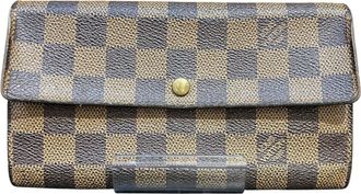 Louis Vuitton Damier Damier Canvas Ebene Long Wallet (Bi-Fold) (Pre-Owned)