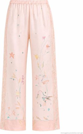 Forte_Forte Roseo Pink Wide-Leg Silk Trousers