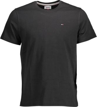 Tommy Hilfiger Zwarte Katoenen Heren T-shirt - Heren - T-shirts - Zwart - S - Katoen - Tops