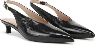 Naturalizer Womens Naturalizer Nicolette Pump Black Leather Slingback Kitten Heel GAL1696