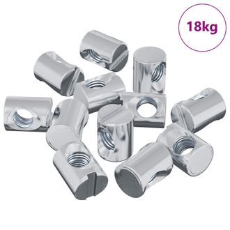 vidaXL Tuerca De Barril 3462 Pcs Plateado M6 X 13 Mm Hierro Vidaxl