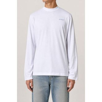Off-white Mens White Cotton Long Sleeve Shirt, Size XS
