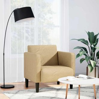 vidaXL Divano Sedia con Braccioli Verde Grigio 54 cm Tessuto - Vidaxl