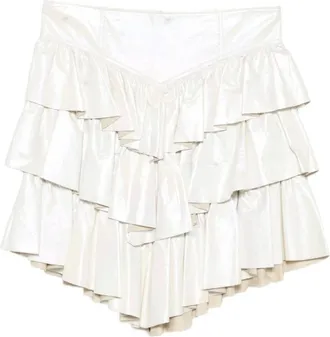 Aniye By Rokken, Dames, Wit, M, 00330 Rok met ruches en metaaleffect