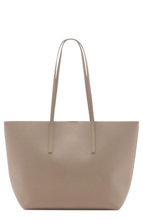 Mango Pebble Faux Leather Shopper Bag in Medium Brown at Nordstrom