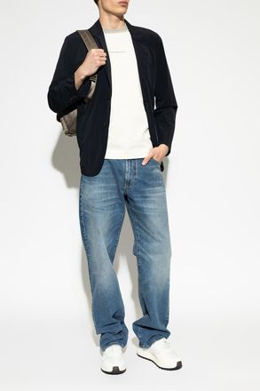 Emporio Armani Jacket In A Blazer Cut, Mens, Black