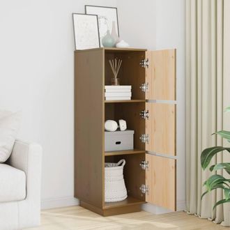 Berkfield Home Highboard Honey Brown 34x40x108.5 cm Solid Wood Pine