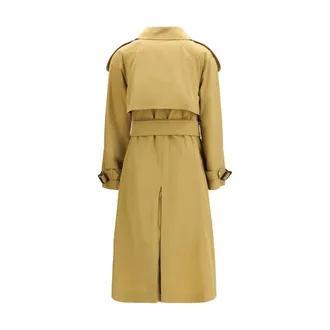 Burberry Womens Beige Polyester Trench Coat Clothing