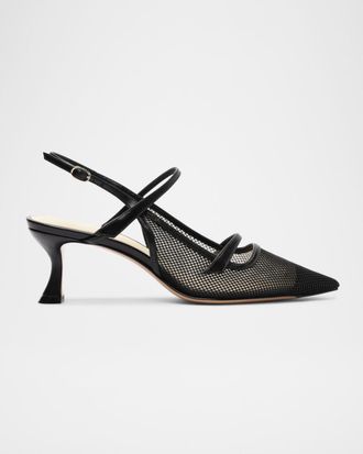 Alexandre Birman Tita Mesh 60 Slingback Pumps