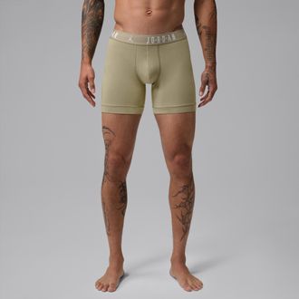 Nike Jordan Mens Jordan Flight Cotton Essentials Boxer Briefs (3-Pack) in Brown | JM0839-X0L