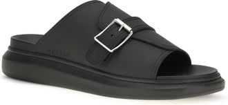 Alexander McQueen Mens Buckle Slide Sandals Black