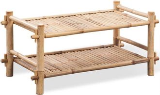 vidaXL Zapatero de 2 niveles bambú Vidaxl