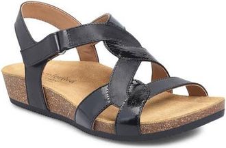 COMFORTIVA Garner Wedge Sandal in Black at Nordstrom, Size 6.5