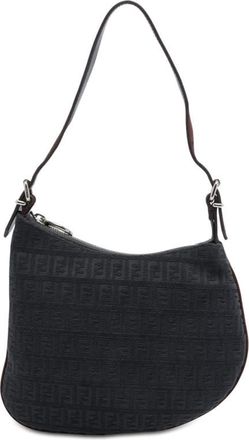 Fendi Pre-owned Fendi Zucchino Canvas Oyster Shoulder Bag Ladies 8Q1WIE6BCHL44S0R
