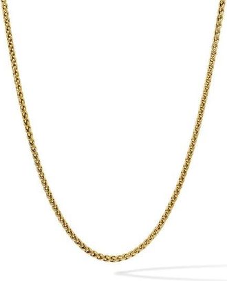 Vincero Mens Wheat Chain Necklace in Gold at Nordstrom, Size 25