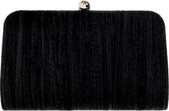 Furla Fluwelen Clutch Alba Small - Dames - Clutches - Zwart - ONE Size - Tassen