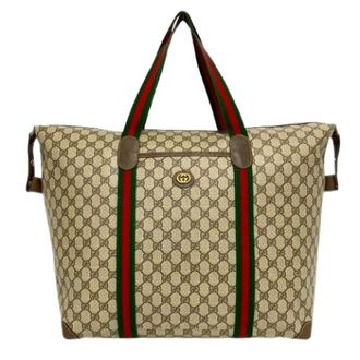 Gucci Pre-owned Weekend Bags, female, Brown, Size: ONE SIZE Pre-owned Vintage Sherry Line Leather Tote Bag